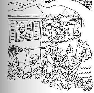 秋天的景色简笔画