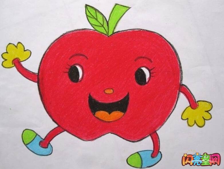 苹果图片简笔画