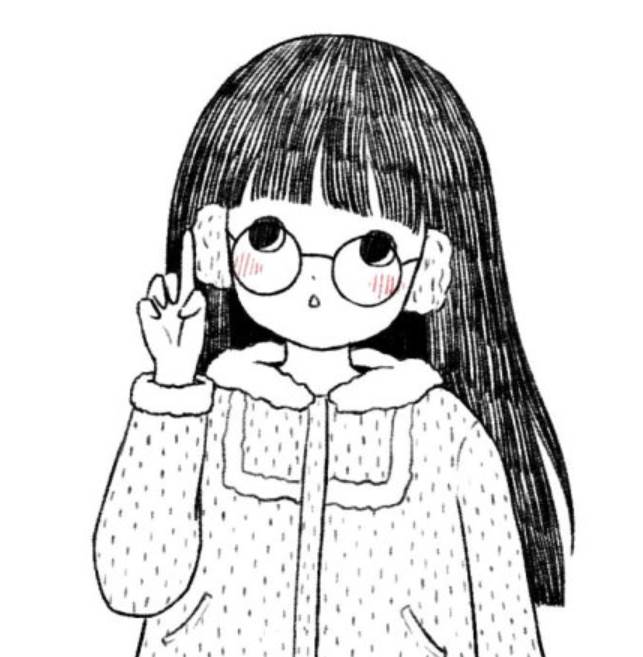 小女孩简笔画漂亮可爱