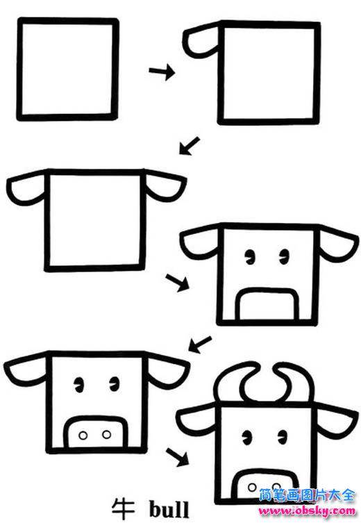 牛头简笔画