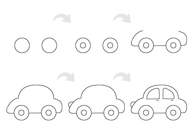 小汽车简笔画图片大全