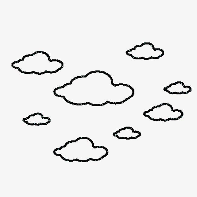 蓝天白云简笔画
