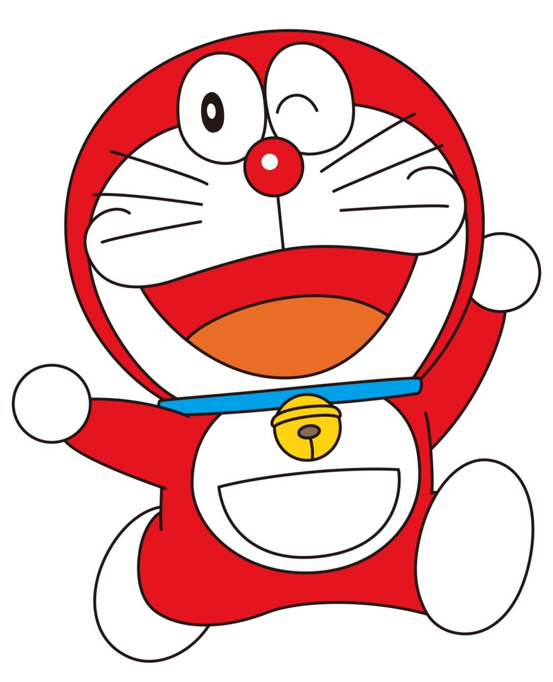 哆啦a梦简笔画带颜色