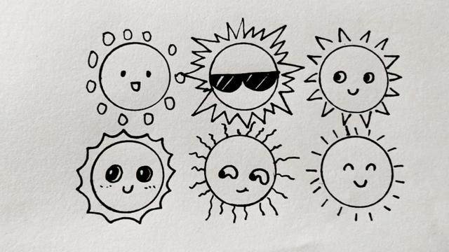 太阳的简笔画