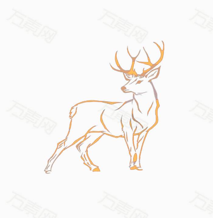 麋鹿简笔画