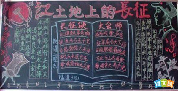 传承红色基因黑板报