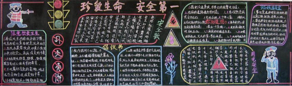 安全伴我行黑板报