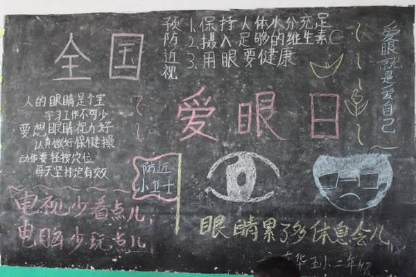 爱护眼睛黑板报
