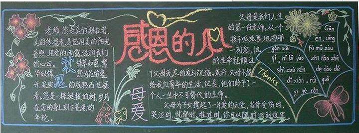 感恩节黑板报