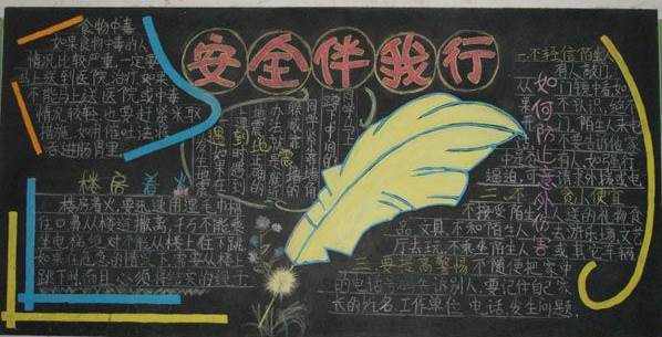 安全教育的黑板报