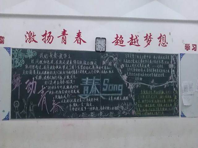 青春 黑板报