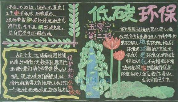 低碳环保黑板报