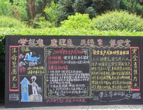 安全生产月黑板报