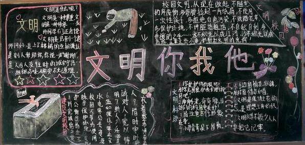 文明校园黑板报内容