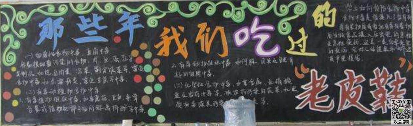 食品安全黑板报图片