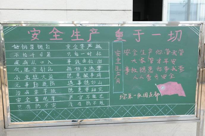 安全生产月黑板报