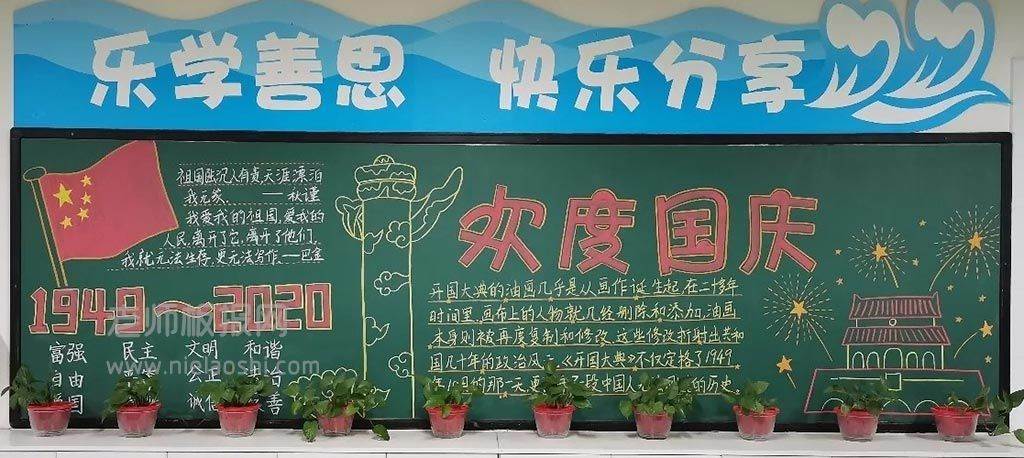 小学国庆节黑板报