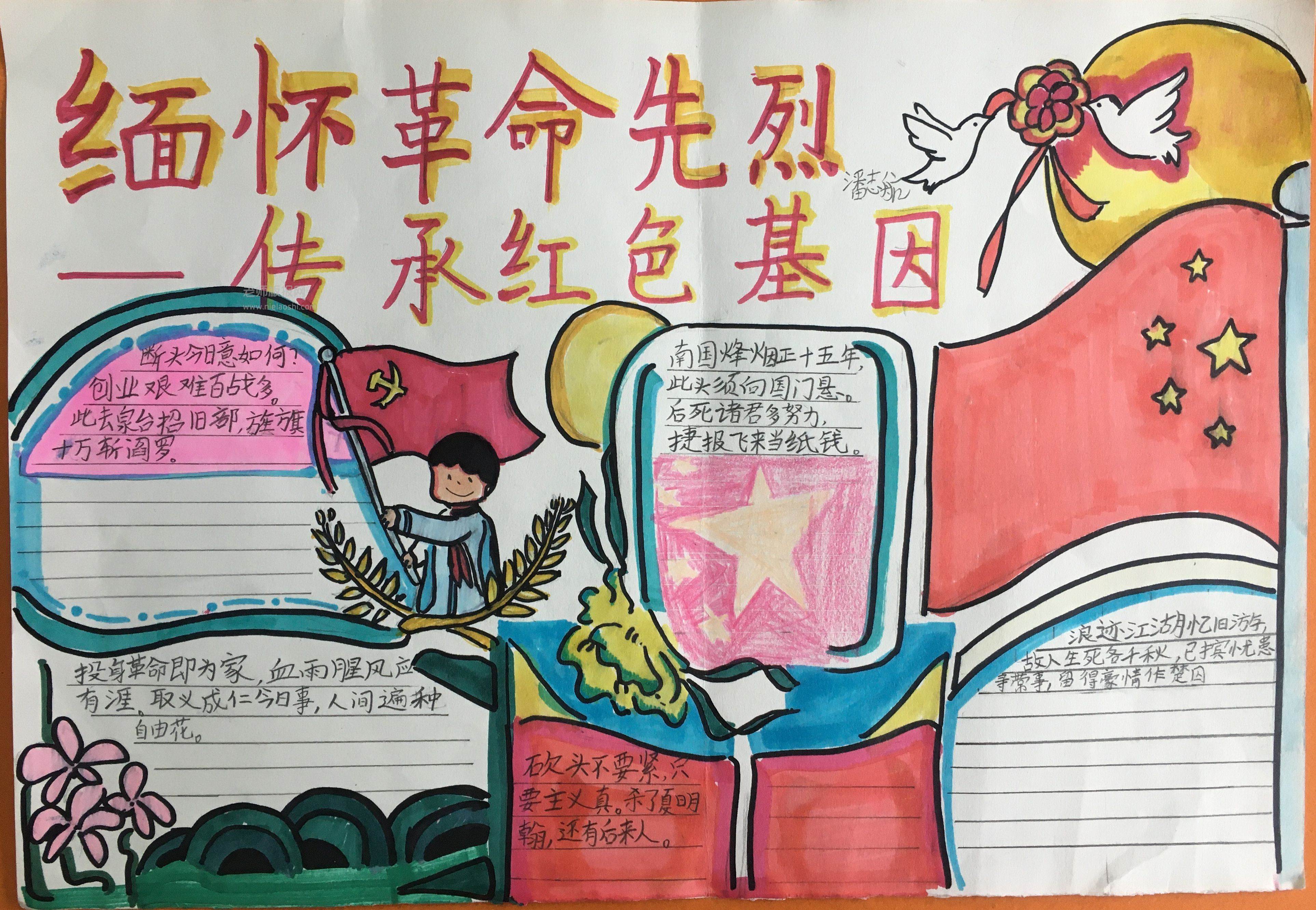 传承红色基因黑板报