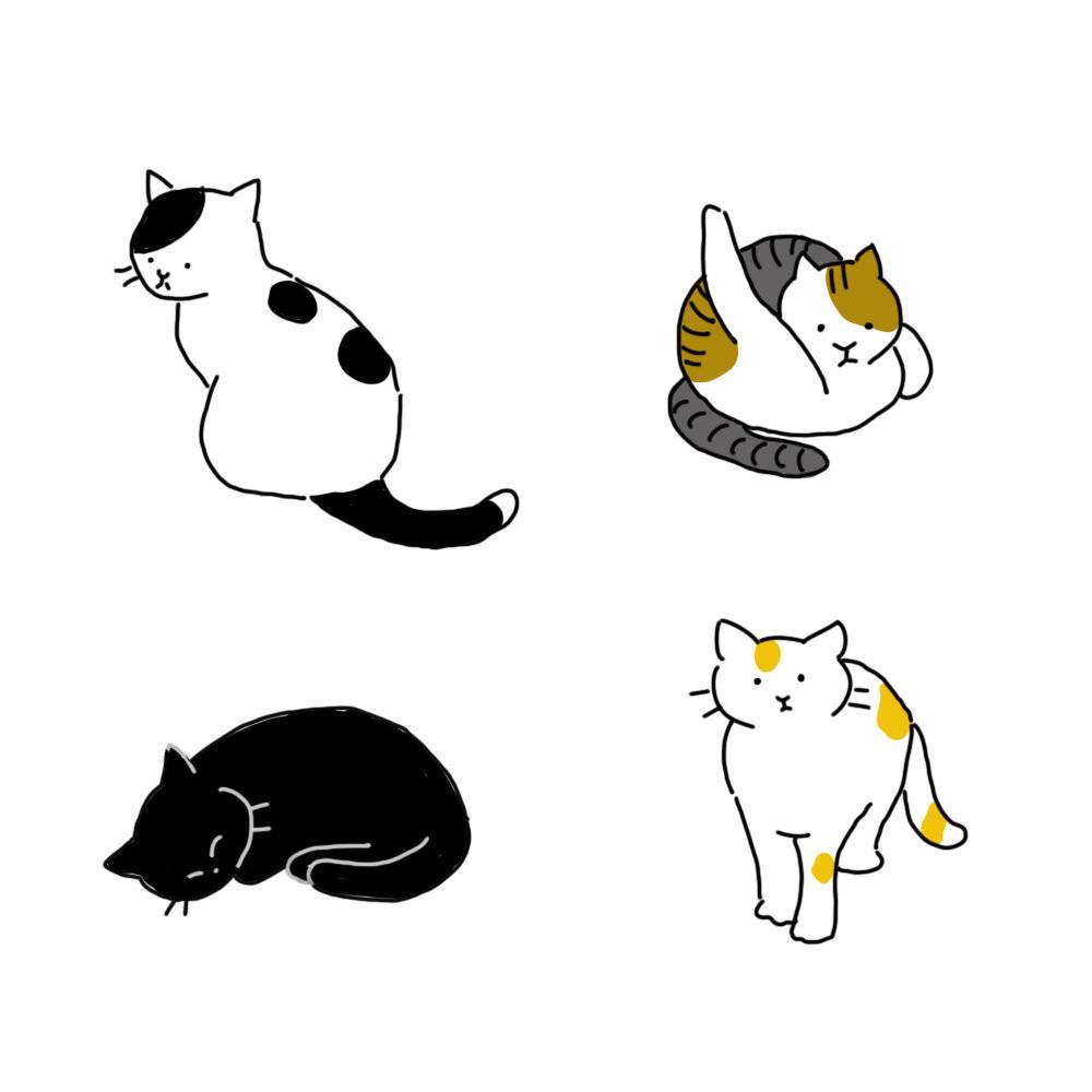 猫简笔画 可爱