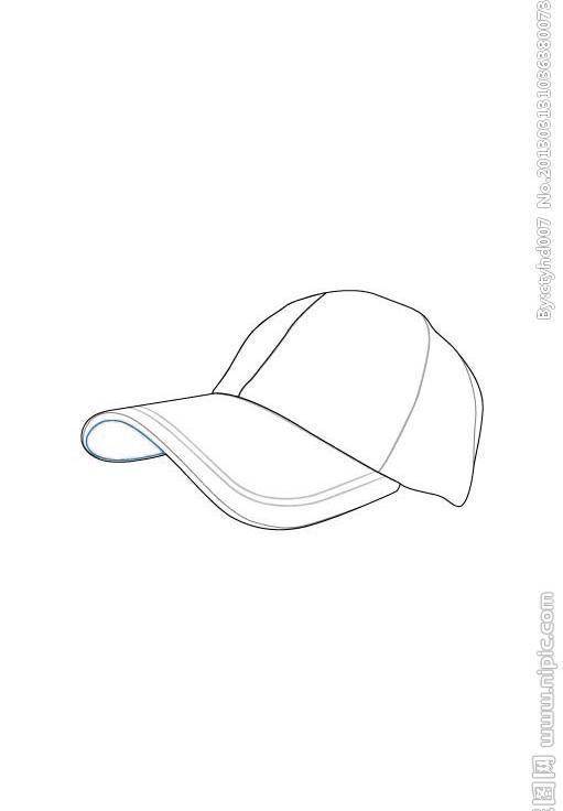 鸭舌帽简笔画