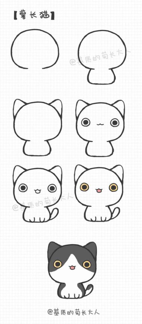 猫简笔画 可爱
