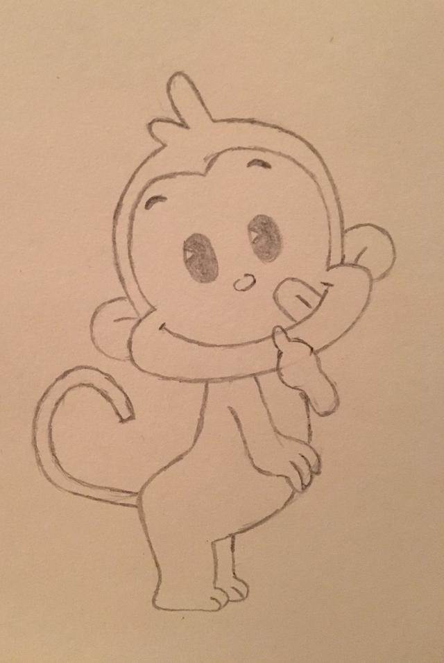 画猴子简笔画