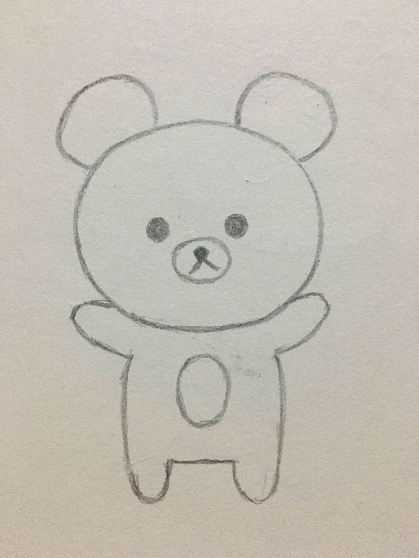可爱小熊简笔画