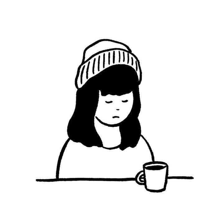 简笔画头像女