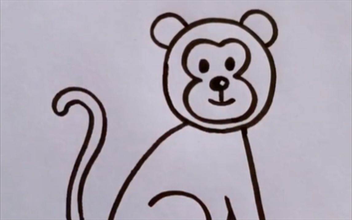 画猴子简笔画