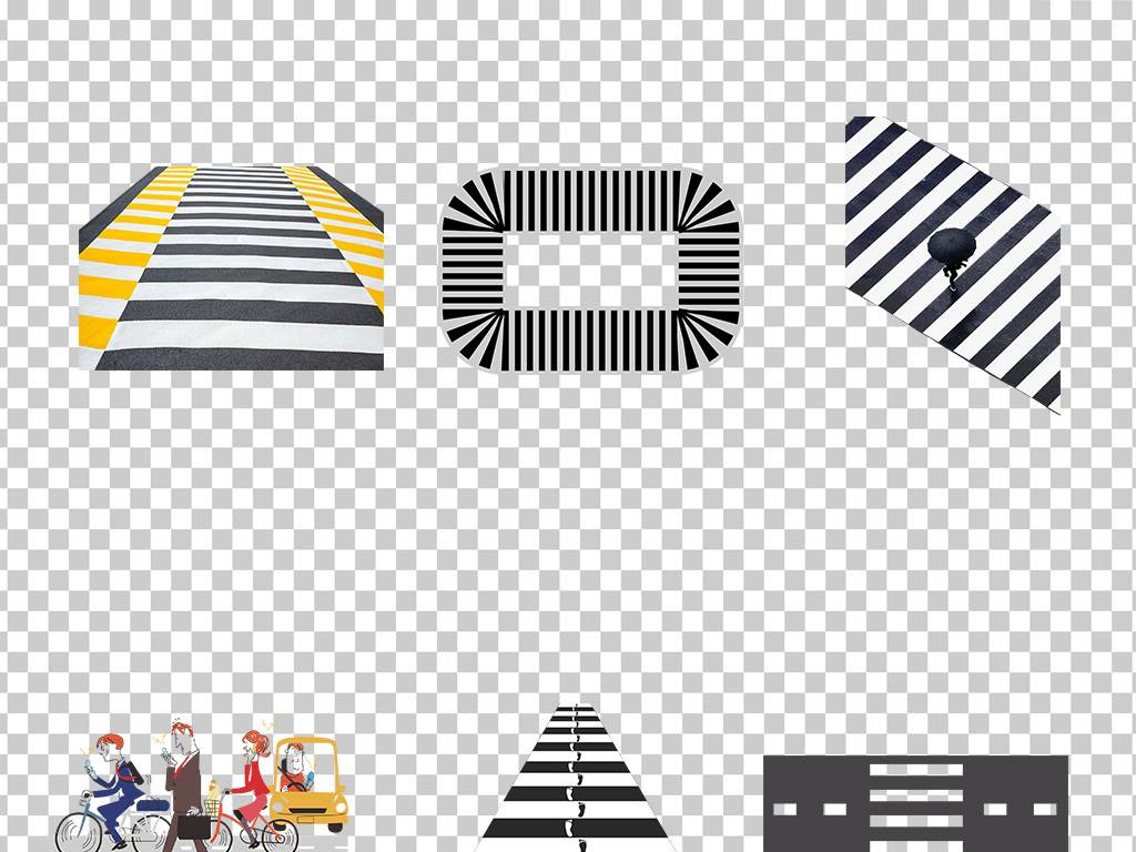 斑马线简笔画