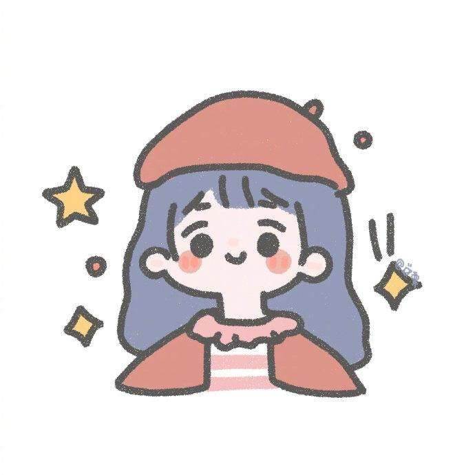 简笔画头像女