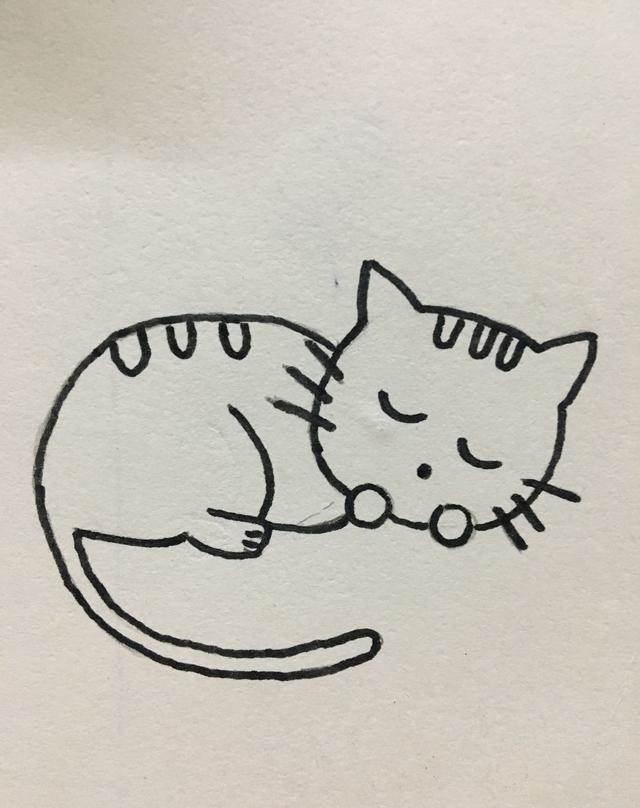 猫简笔画 可爱