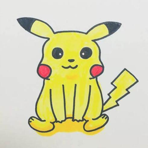 皮卡丘的简笔画