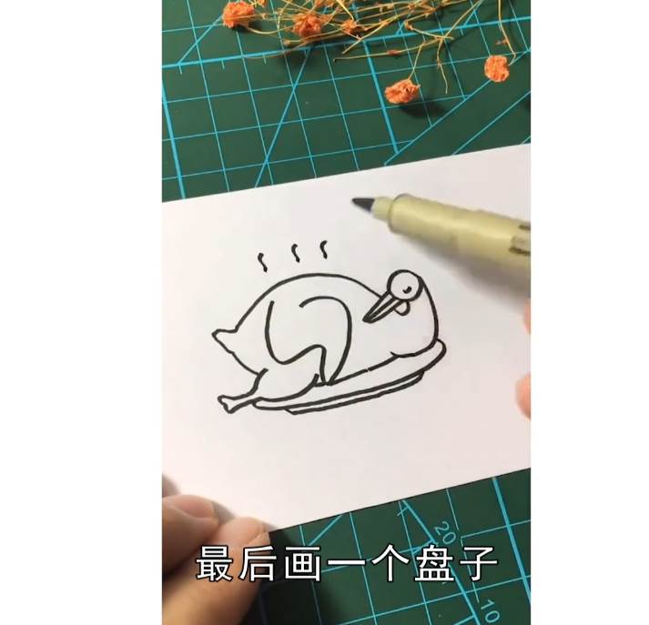 北京烤鸭简笔画