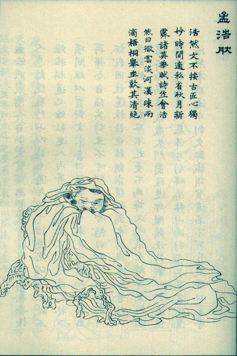 孟浩然简笔画