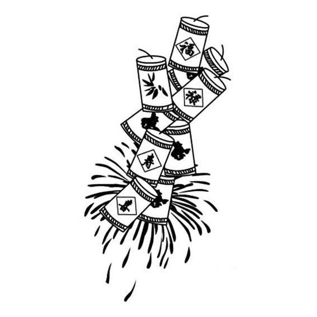 爆竹简笔画