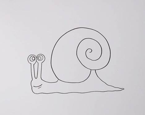 简笔画 蜗牛