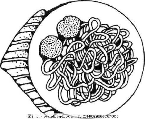 意大利面简笔画