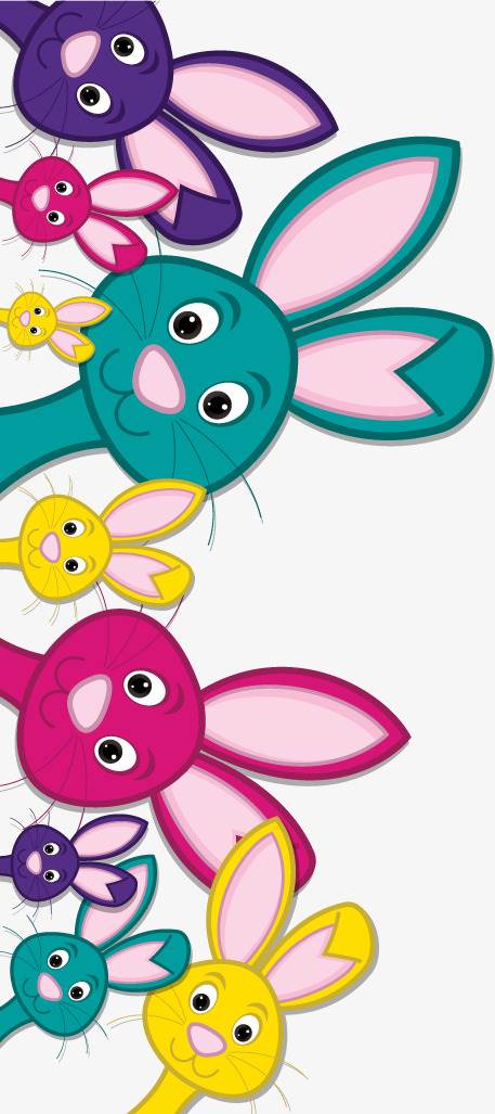 兔子简笔画 彩色