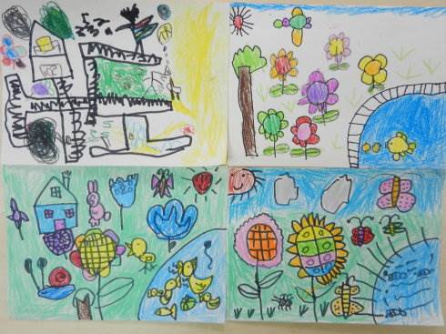 春天的花园简笔画