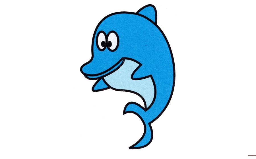 小海豚简笔画