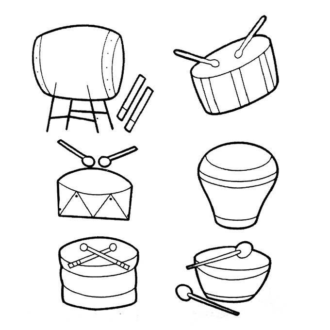 鼓简笔画