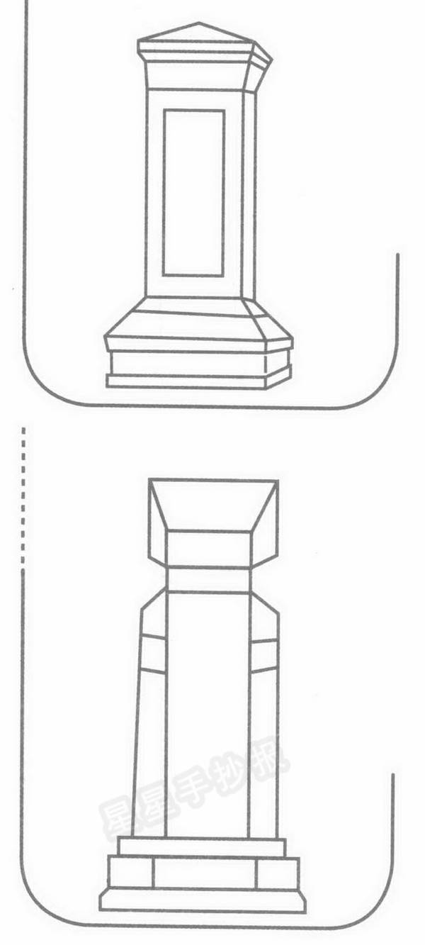 英雄纪念碑简笔画