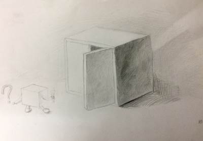 正方体简笔画