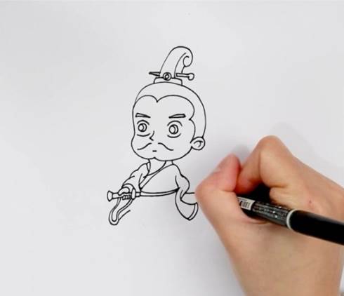 屈原的简笔画