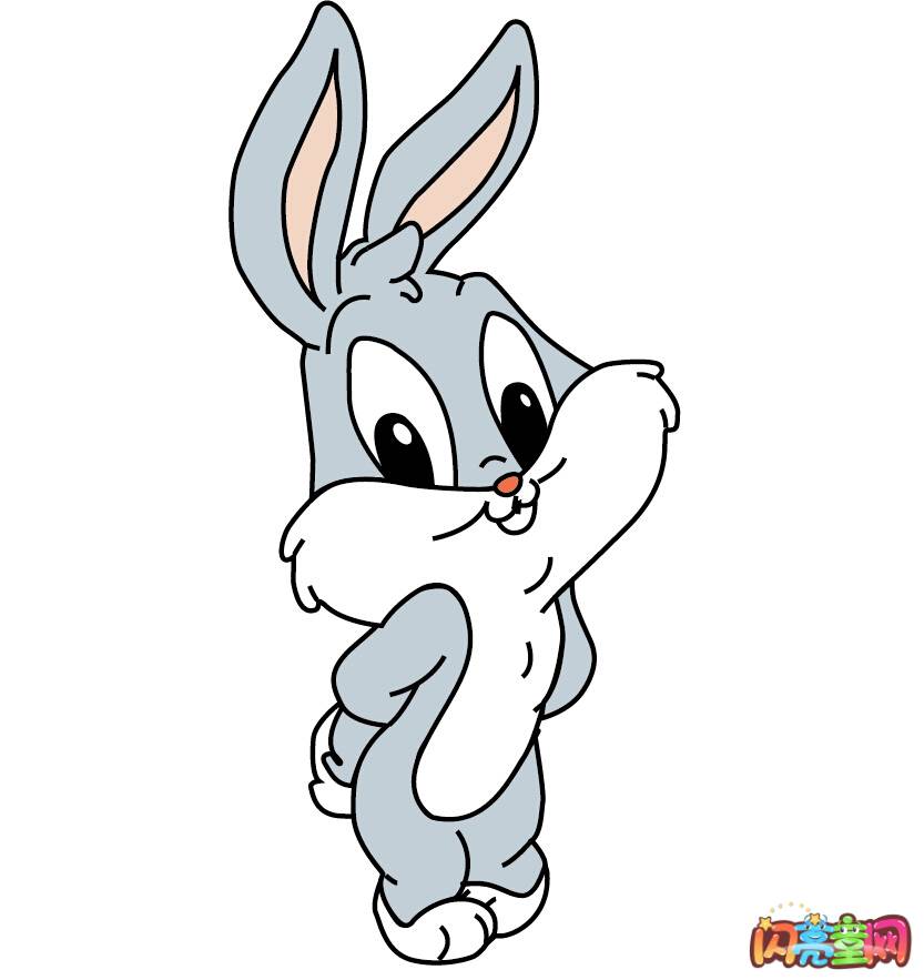 兔子简笔画 彩色