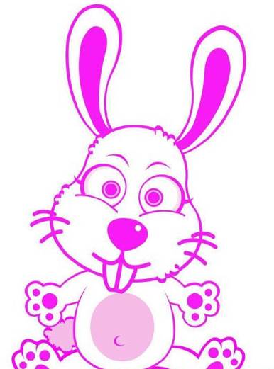 兔子简笔画 彩色