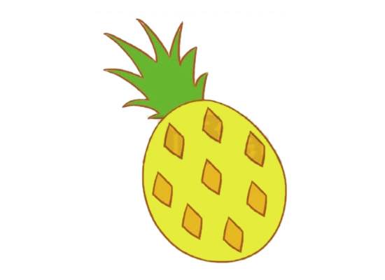 菠萝的简笔画