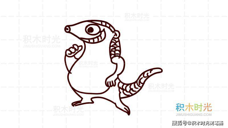 穿山甲简笔画