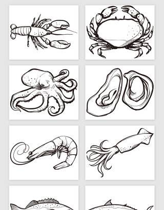 海鲜简笔画
